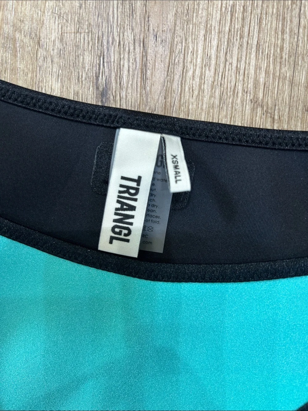 triangl swimwear Teal Bikini Bottom with Black & White Trim